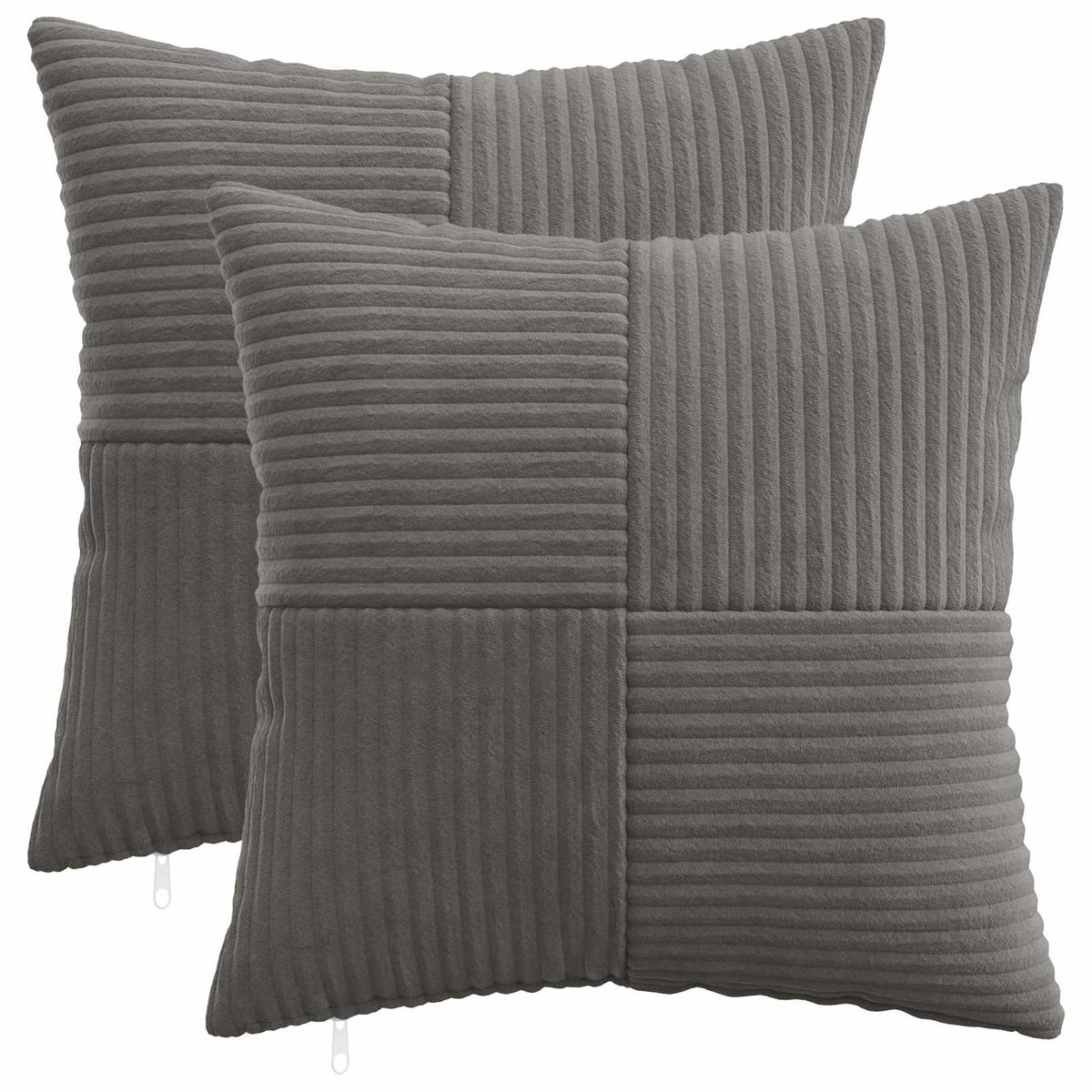 Cushion Covers Dark Grey Corduroy 50x50cm