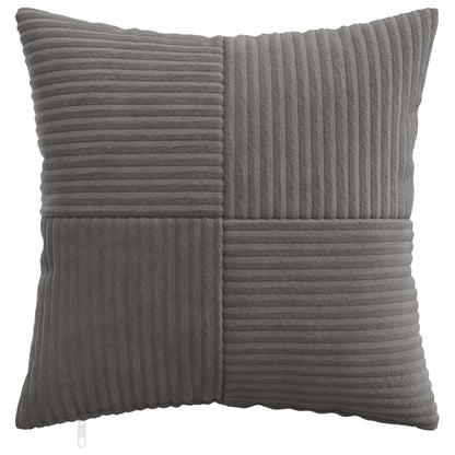 Cushion Covers Dark Grey Corduroy 50x50cm