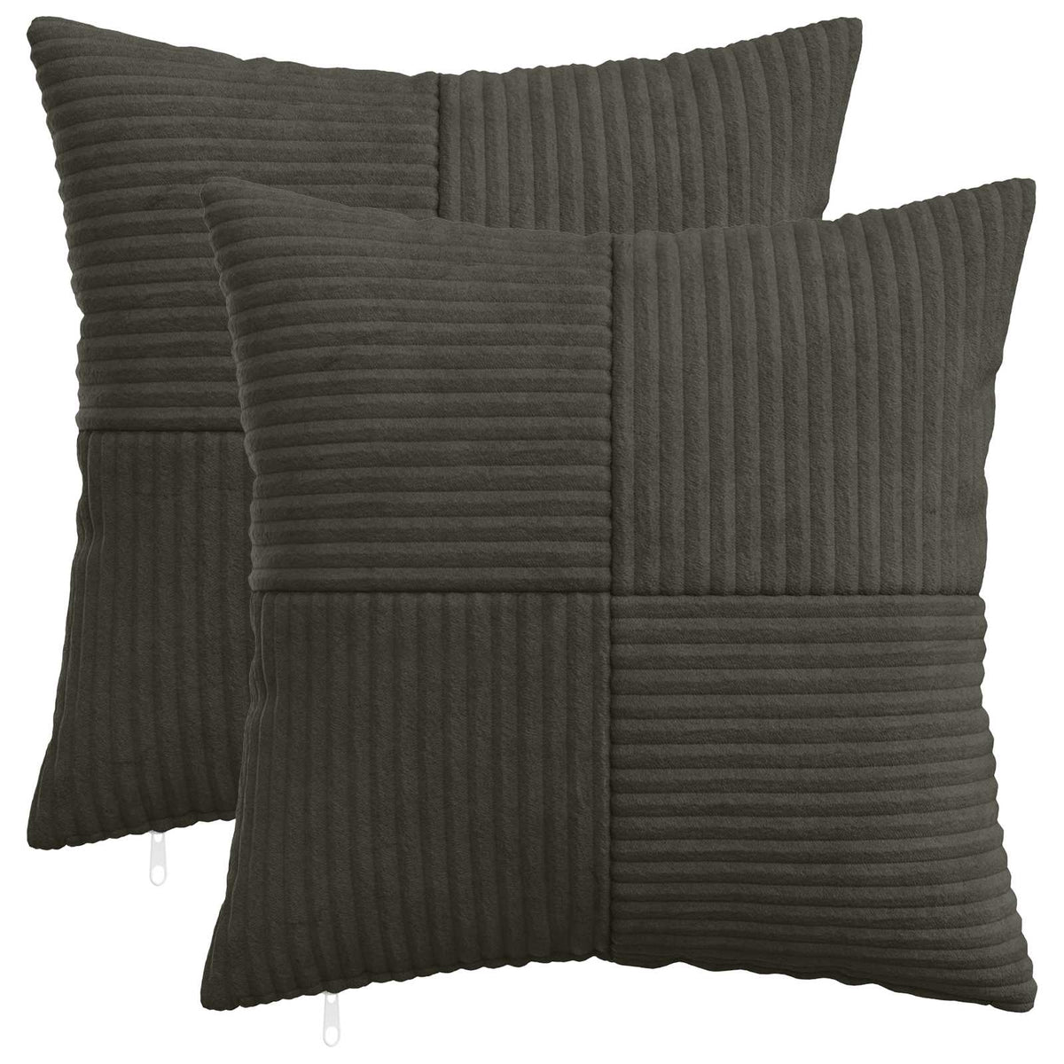 Cushion Covers Anthracite Corduroy 50x50cm