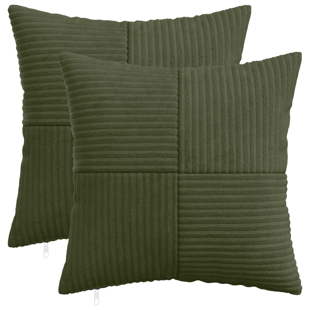 Green Corduroy Cushion Covers 50x50cm