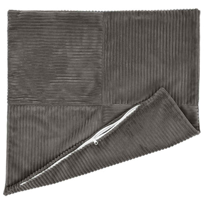 Cushion Covers Dark Grey Corduroy 55x55cm