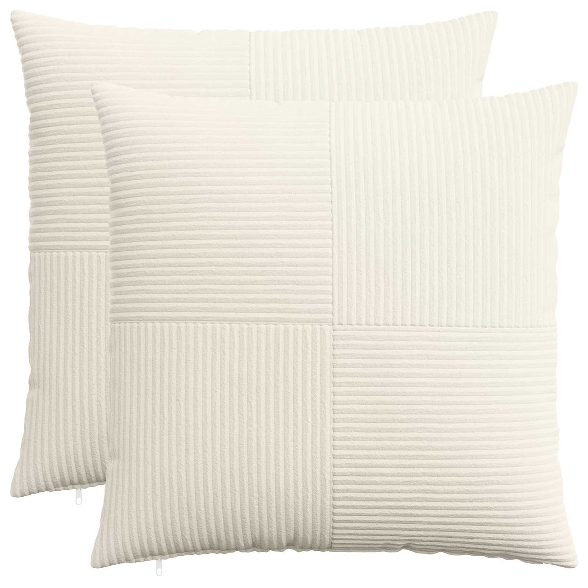 Polyester Corduroy - Cream 55x55cm