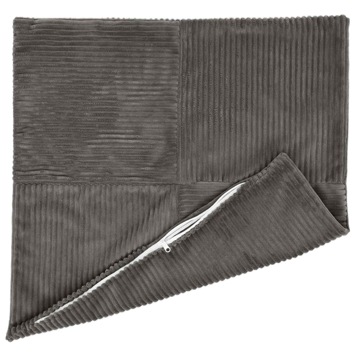 Cushion Covers Dark Grey Corduroy 65x65cm