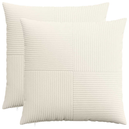 Polyester Corduroy - Cream 65x65cm