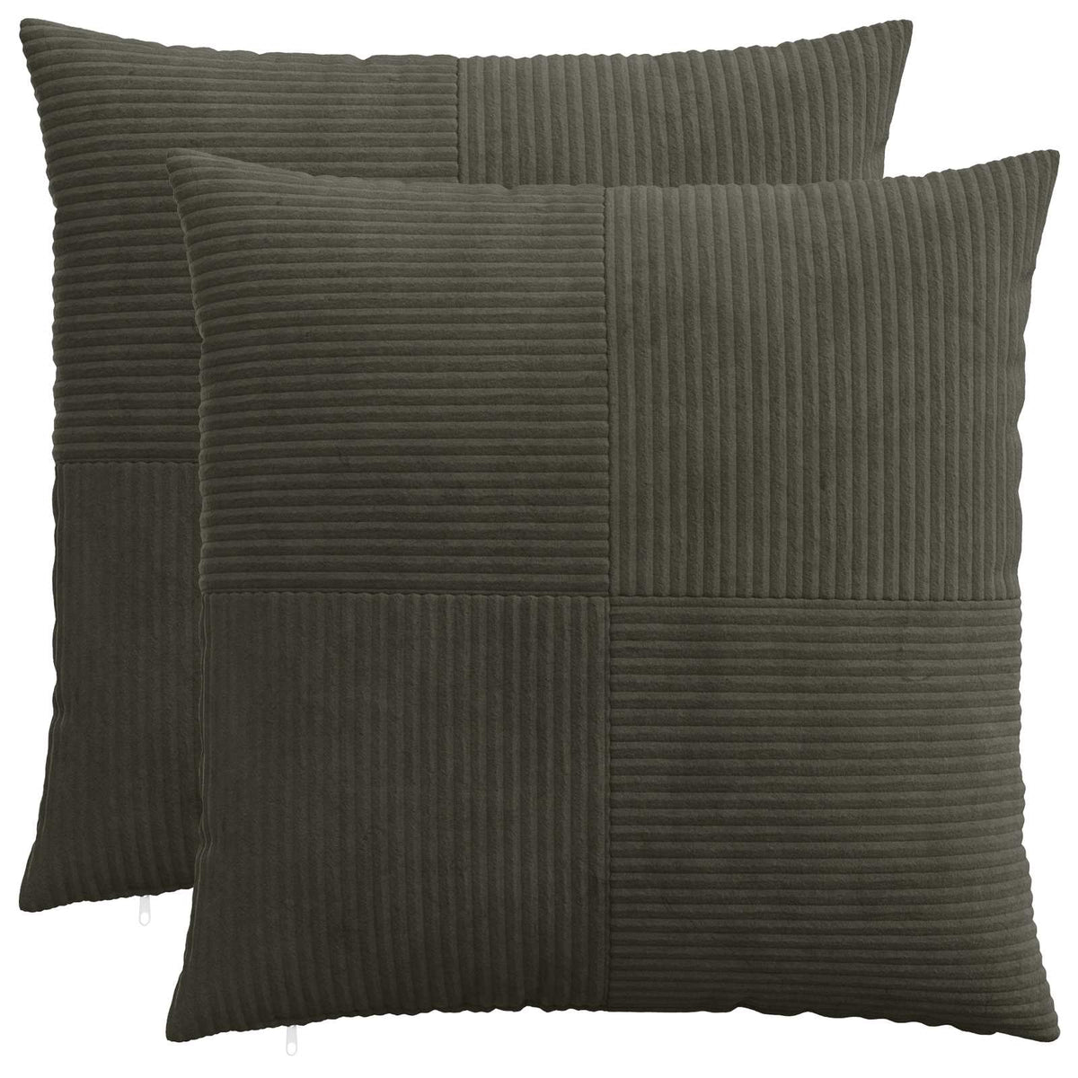 Polyester Corduroy - Anthracite 65x65cm