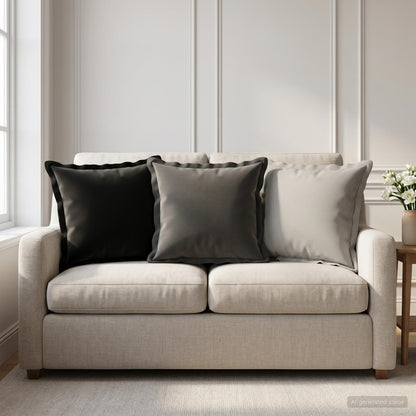 Outdoor Cushion Black Polyester 40x40cm