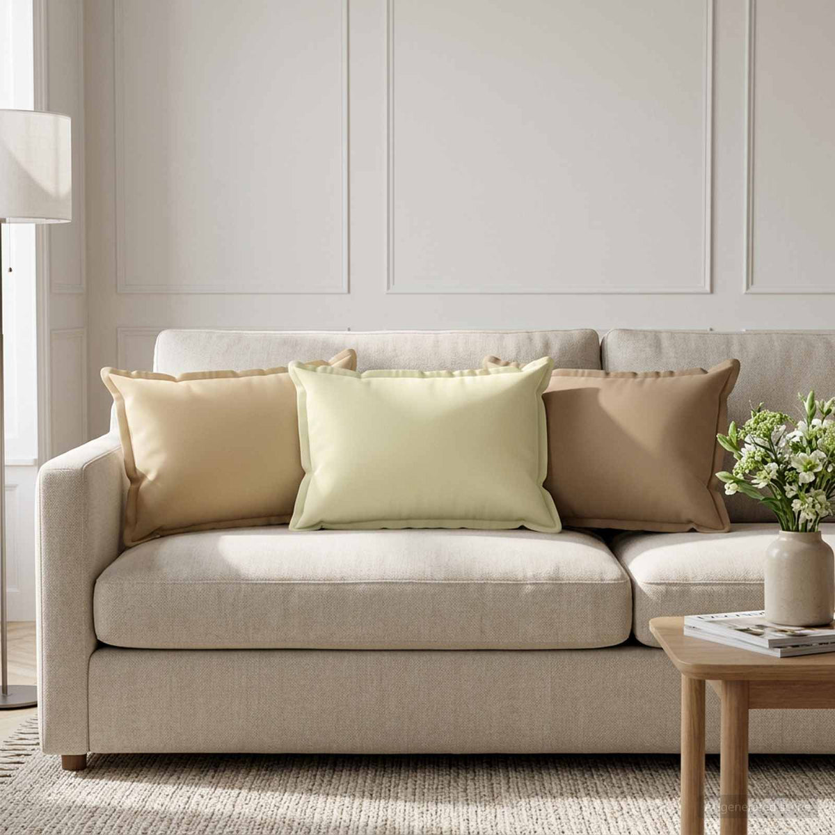 Beige Outdoor Cushion Set 40x60cm