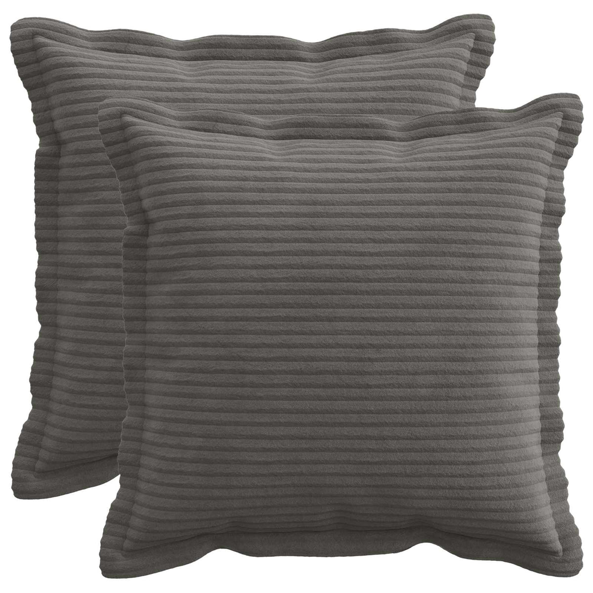 Cushion Cover Dark Grey Corduroy 40x40cm