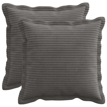 Cushion Cover Dark Grey Corduroy 40x40cm