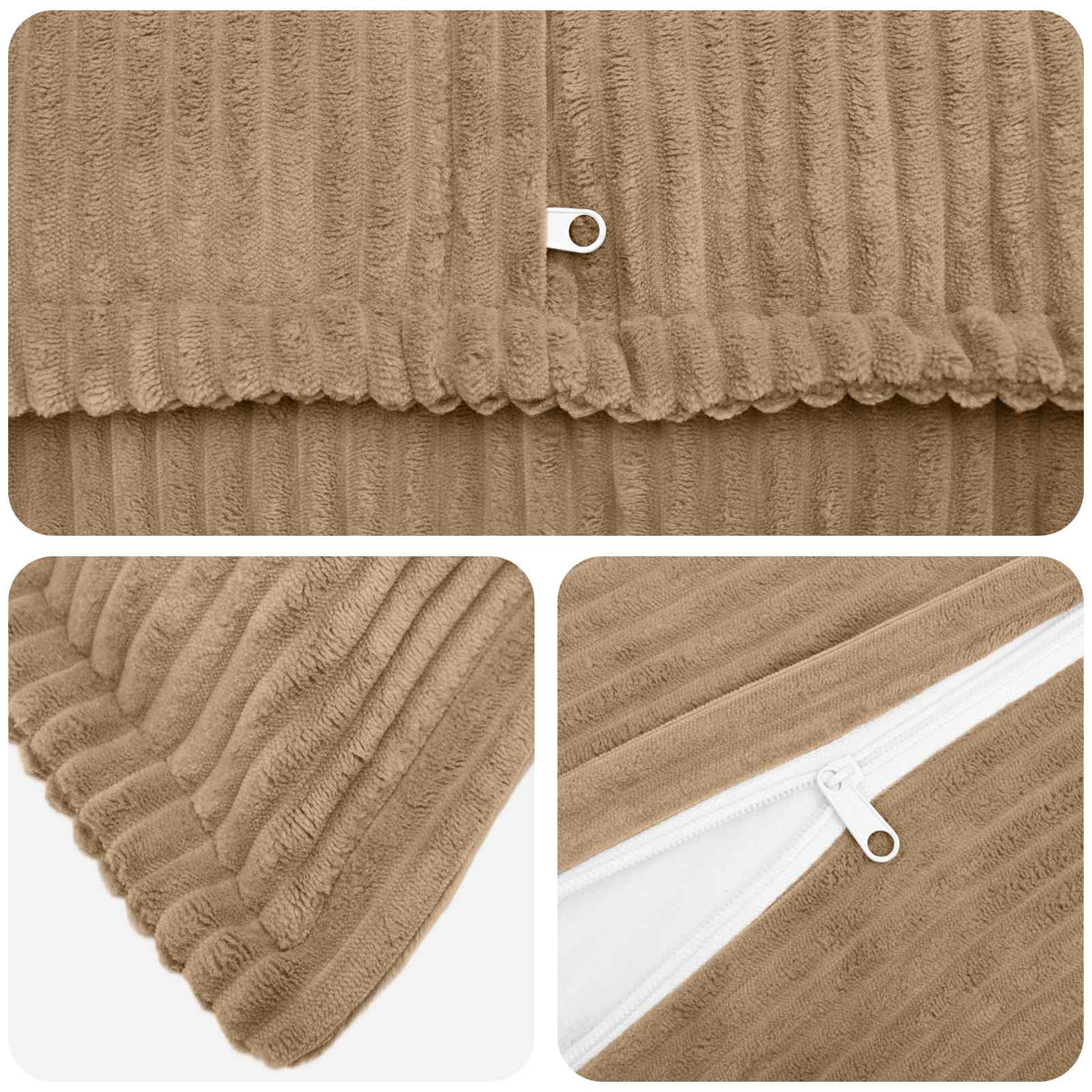 Cushion Cover Brown Corduroy 40x40cm