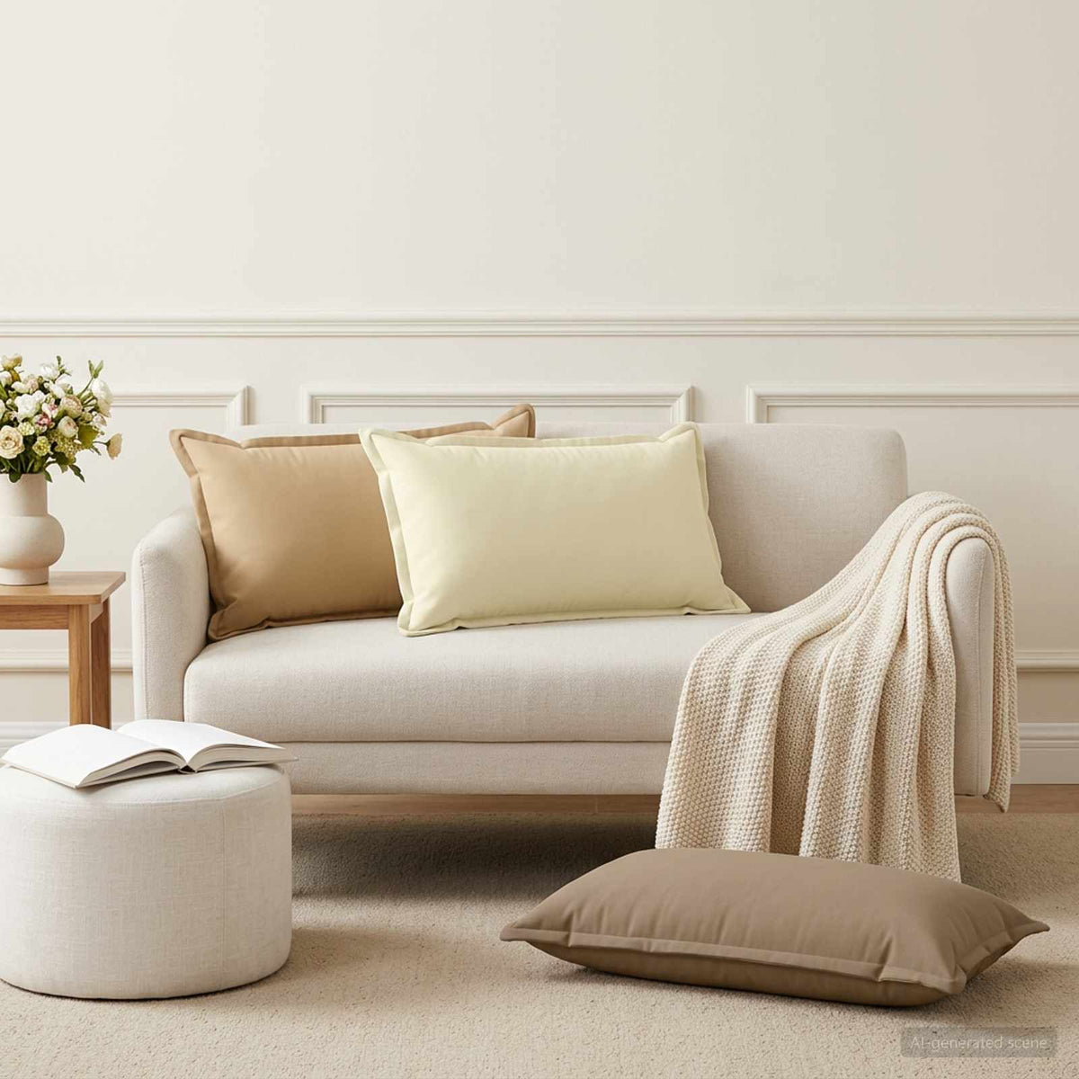 Beige Outdoor Cushion Set 40x70cm