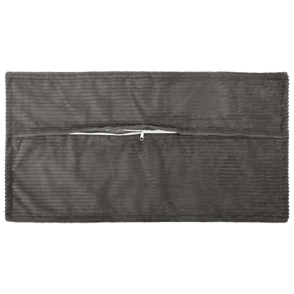 Grey Corduroy Cushion Covers 40x80cm