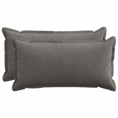 Grey Corduroy Cushion Covers 40x80cm