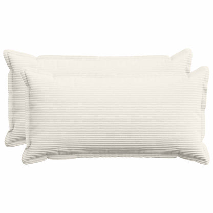 Cushion Cover Cream Corduroy 40x80cm