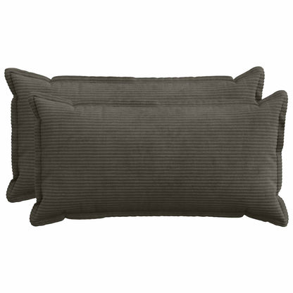 Cushion Cover Anthracite Corduroy 40x80cm