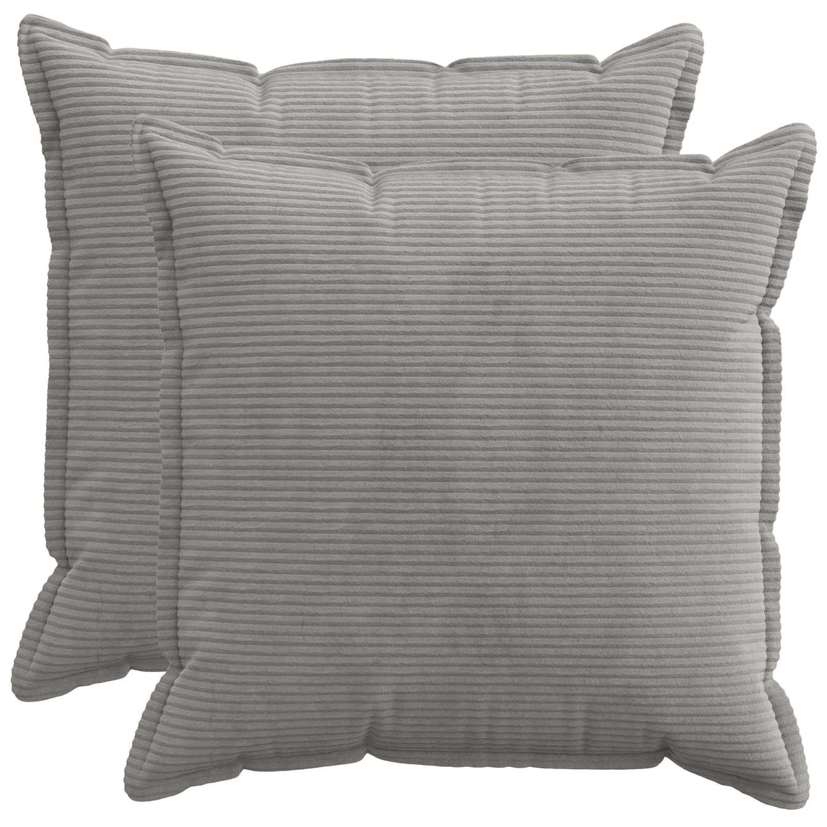 Grey Cushion Cover Corduroy 80x80cm