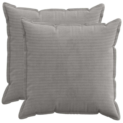 Grey Cushion Cover Corduroy 80x80cm
