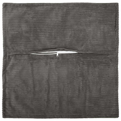 Cushion Cover Dark Grey Corduroy 80x80cm
