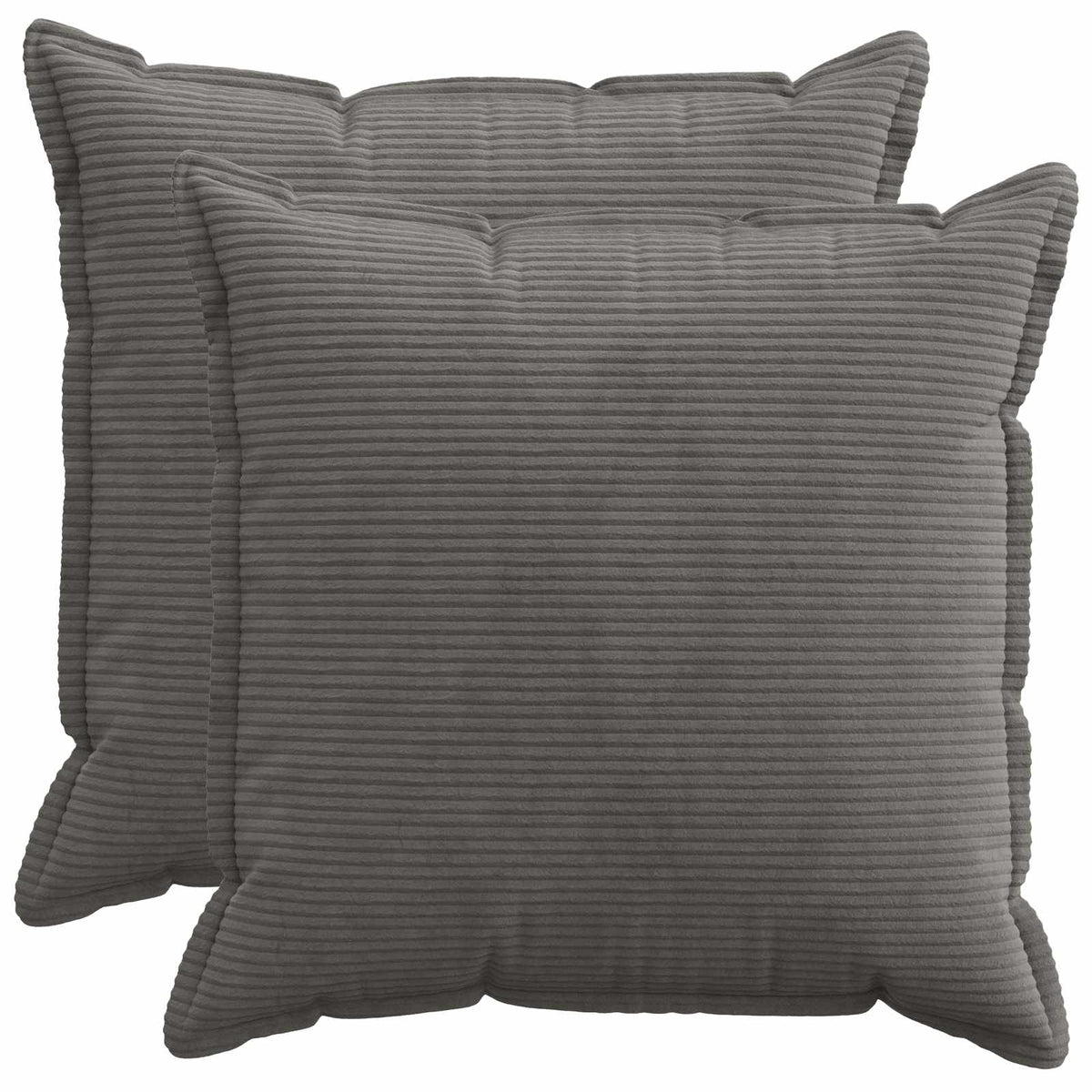 Cushion Cover Dark Grey Corduroy 80x80cm
