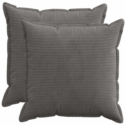Cushion Cover Dark Grey Corduroy 80x80cm
