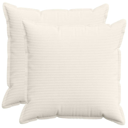 Cushion Cover Cream Corduroy 80x80cm