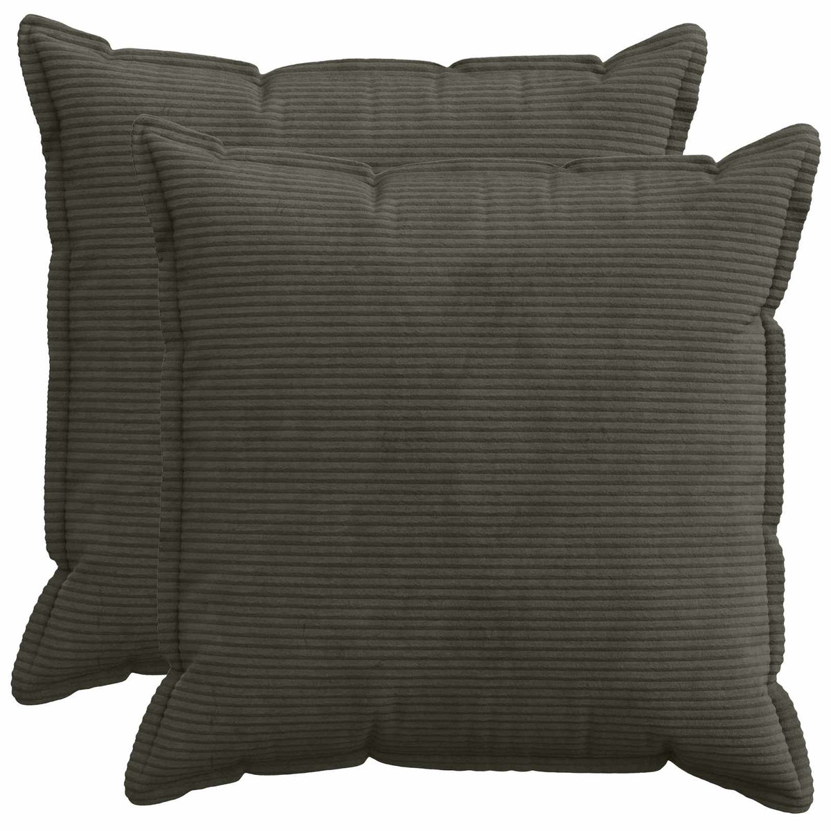 Cushion Cover Anthracite Corduroy 80x80cm