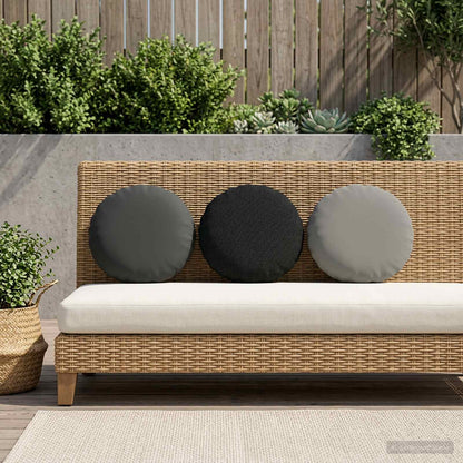 Black Polyester Cushion Set 6 Pieces