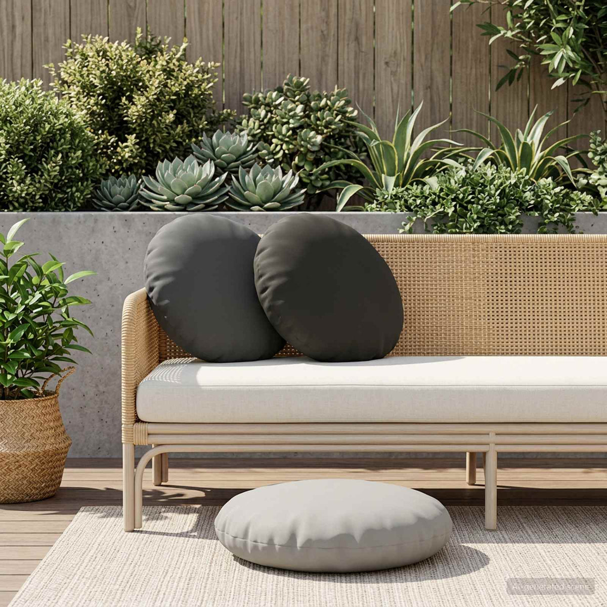 Outdoor Cushion Anthracite Polyester