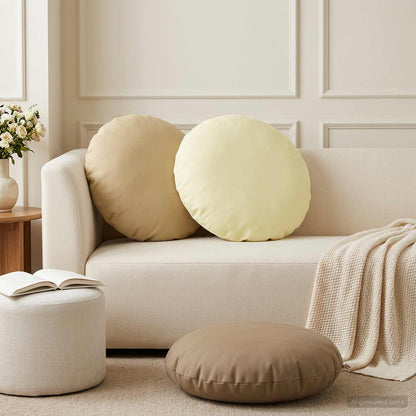 Cream Polyester Cushion Set