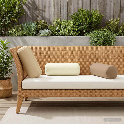 Beige Outdoor Cushion Set 15x40cm