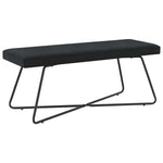 Black Velvet Bench 110cm Cross Leg | HomeAndLiving