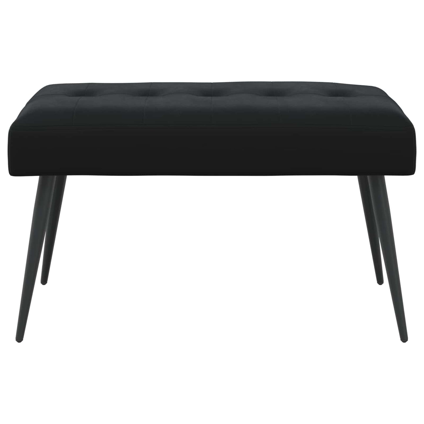 Black Velvet Tufted Bench 80cm | HomeAndLiving - 7