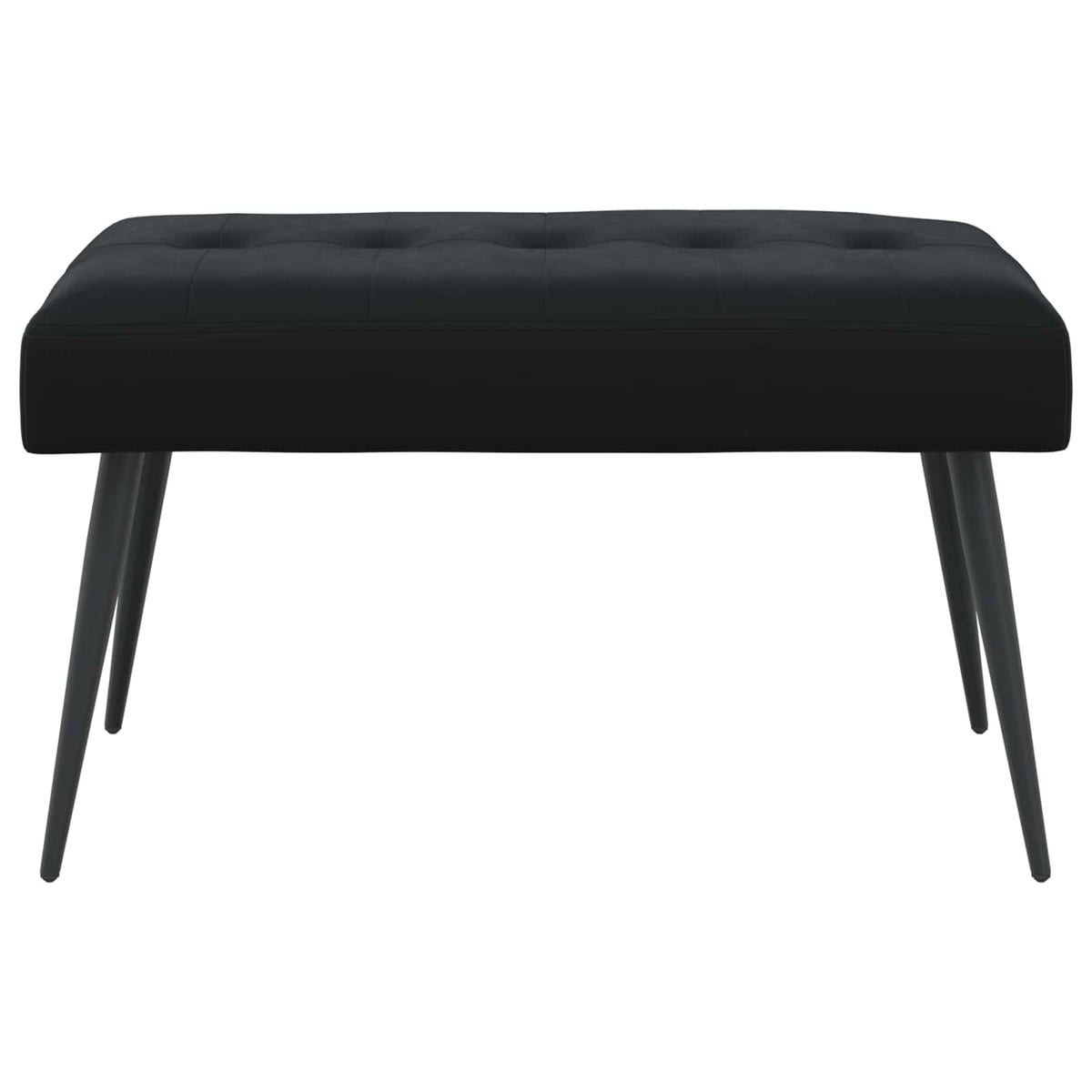 Black Velvet Tufted Bench 80cm | HomeAndLiving - 7
