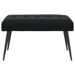 Black Velvet Tufted Bench 80cm | HomeAndLiving