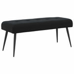 Black Velvet Button Tufted Bench 110cm | HomeAndLiving