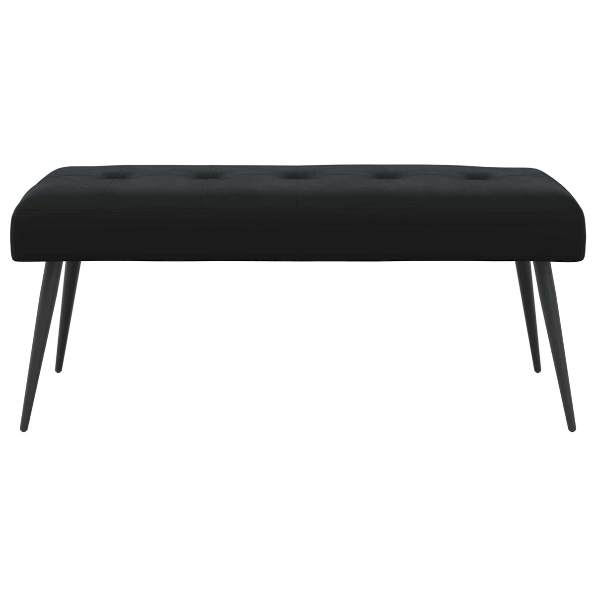 Black Velvet Button Tufted Bench 110cm | HomeAndLiving - 5