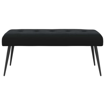 Black Velvet Button Tufted Bench 110cm | HomeAndLiving - 5