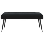 Black Velvet Button Tufted Bench 110cm | HomeAndLiving