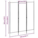 Fabric Room Divider Beige 150x180cm | HomeAndLiving