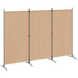 3-Panel Fabric Room Divider Beige 260x180cm | HomeAndLiving