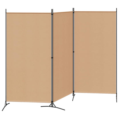 3-Panel Fabric Room Divider Beige 260x180cm | HomeAndLiving