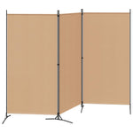 3-Panel Fabric Room Divider Beige 260x180cm | HomeAndLiving