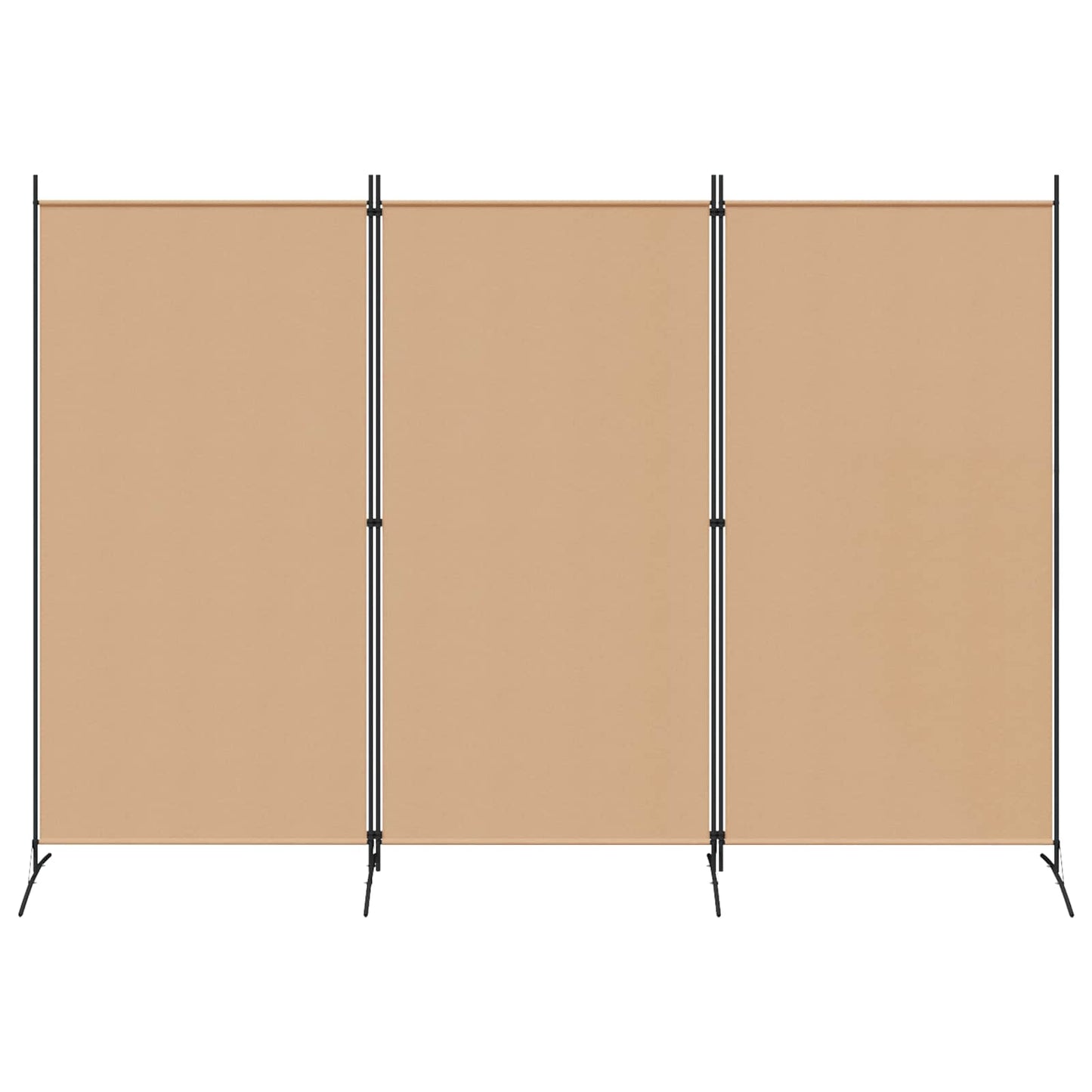 3-Panel Fabric Room Divider Beige 260x180cm | HomeAndLiving