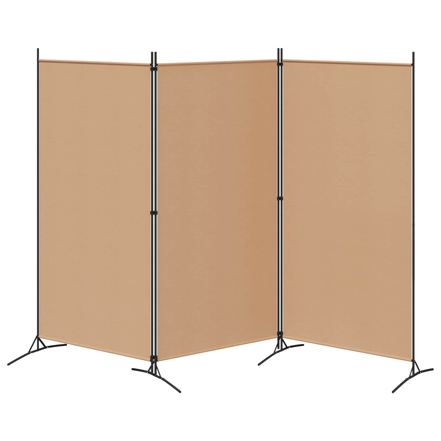 3-Panel Fabric Room Divider Beige 260x180cm | HomeAndLiving