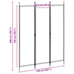 3-Panel Fabric Room Divider Beige 150x200cm | HomeAndLiving