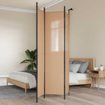 3-Panel Room Divider Beige Fabric 150x220cm | HomeAndLiving