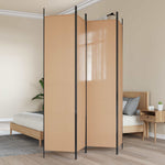 4-Panel Fabric Room Divider Beige 200x220cm | HomeAndLiving