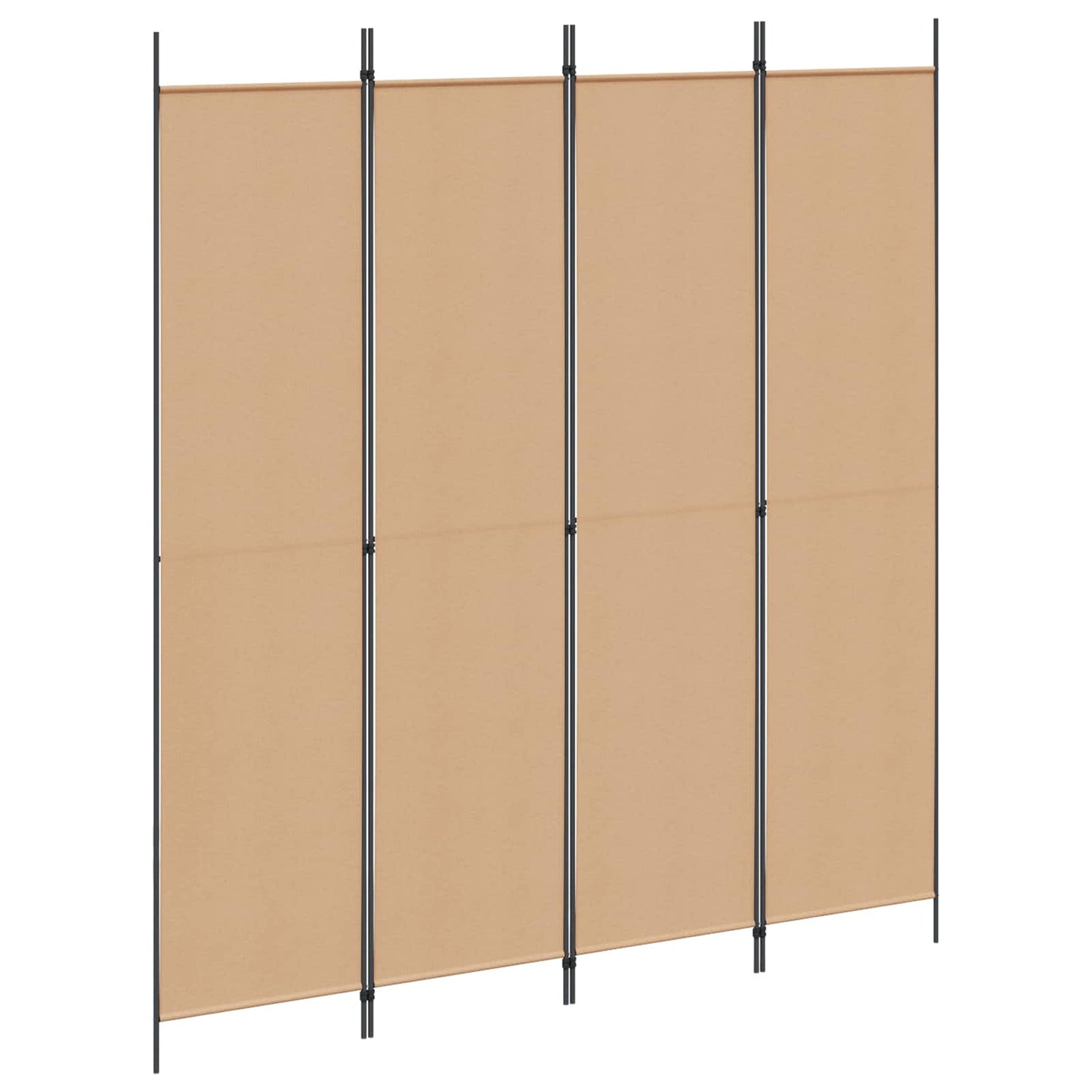 4-Panel Fabric Room Divider Beige 200x220cm | HomeAndLiving
