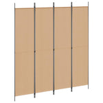 4-Panel Fabric Room Divider Beige 200x220cm | HomeAndLiving
