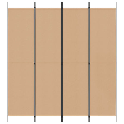 4-Panel Fabric Room Divider Beige 200x220cm | HomeAndLiving